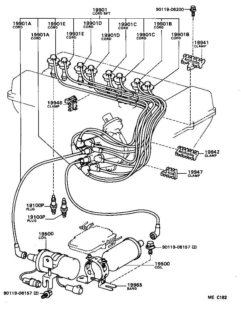90464-00348 CLAMP, RESISTIVE CORD, NO.4 product image
