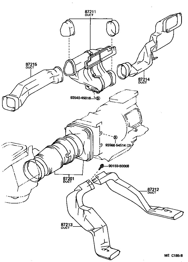 55086-10030 DUCT, AIR, NO.1 product image