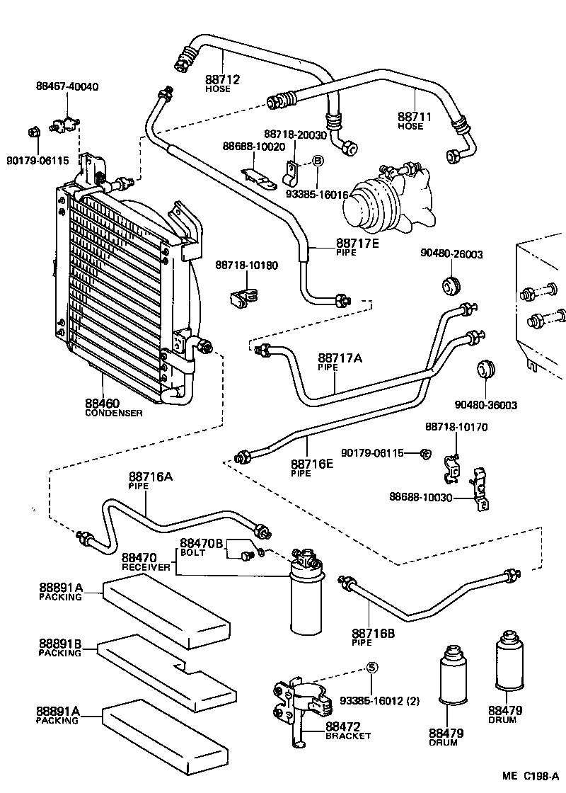 88453-16010 FAN, COOLING (FOR CONDENSER) product image
