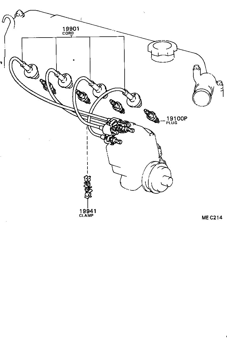 90999-99084 CORD SET, COIL & SPARK, W/RESISTIVE product image