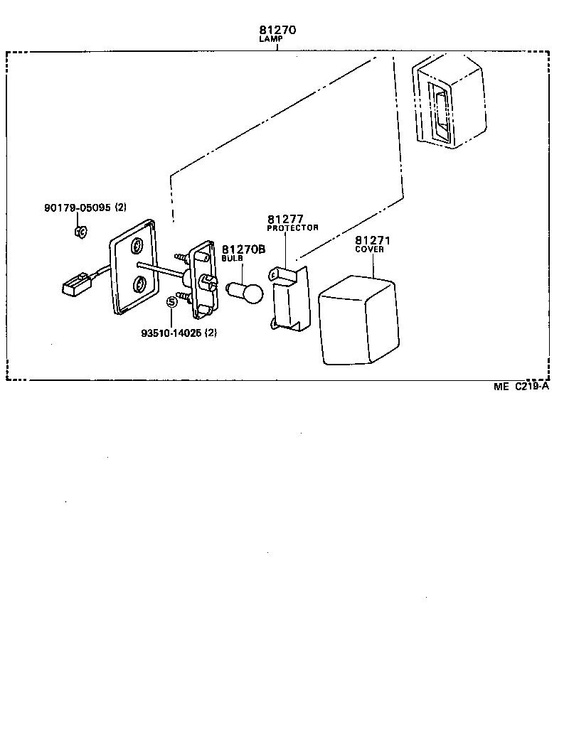 Toyota 90981-12012 BULB (FOR LICENSE PLATE LAMP)