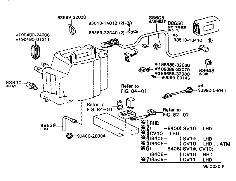 88539-32010 HOSE, COOLER UNIT DRAIN, NO.1 product image