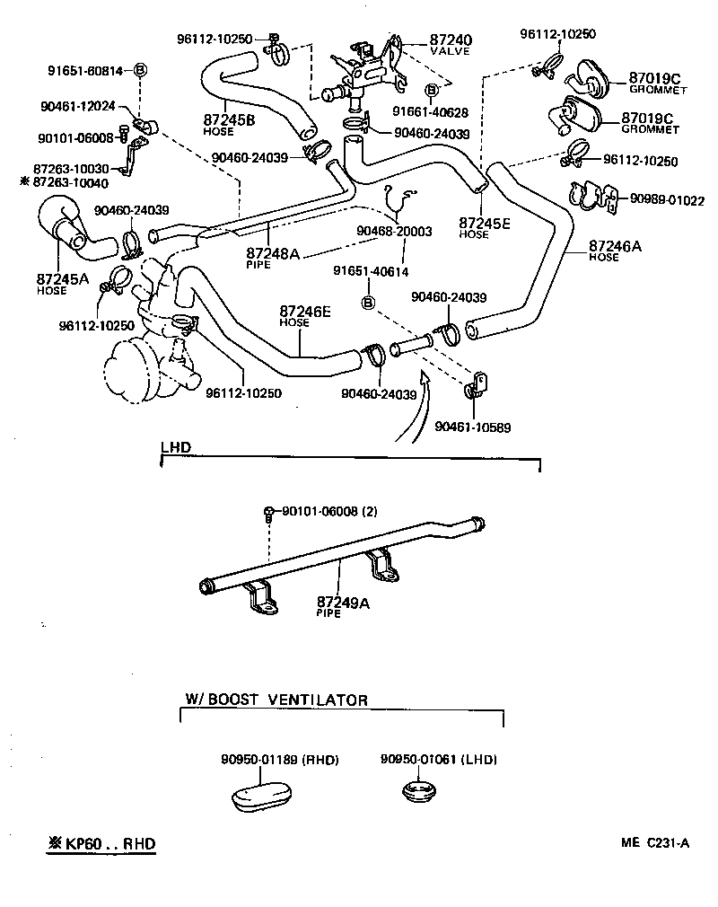 87240-10092 VALVE ASSY, HEATER WATER product image