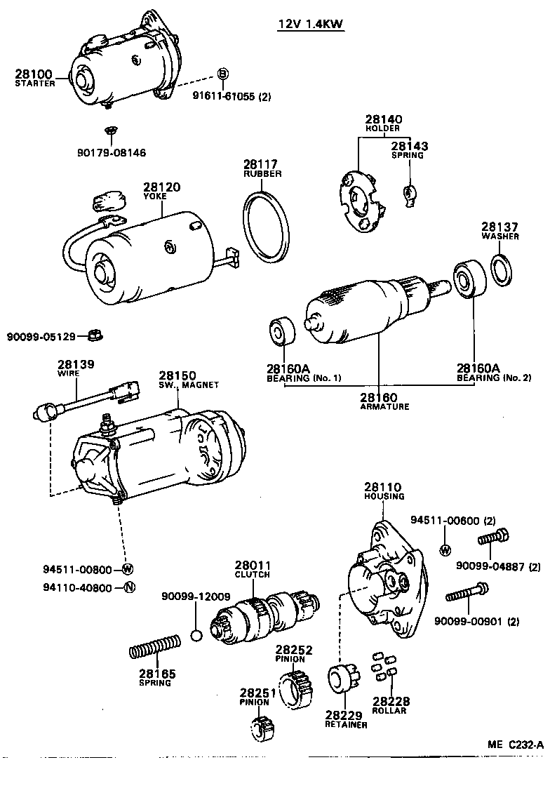 28100-13020 STARTER ASSY product image