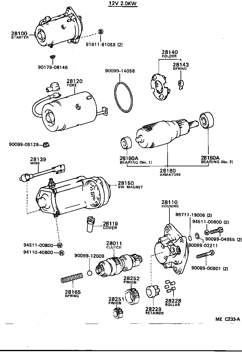 28100-13020 STARTER ASSY product image