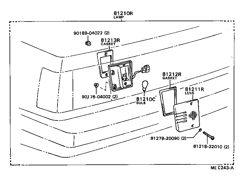 81211-32011 LENS, REAR FOG LAMP product image