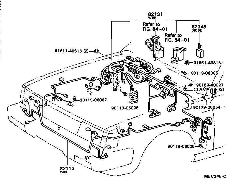 82122-32050 WIRE, ENGINE, NO.2 product image