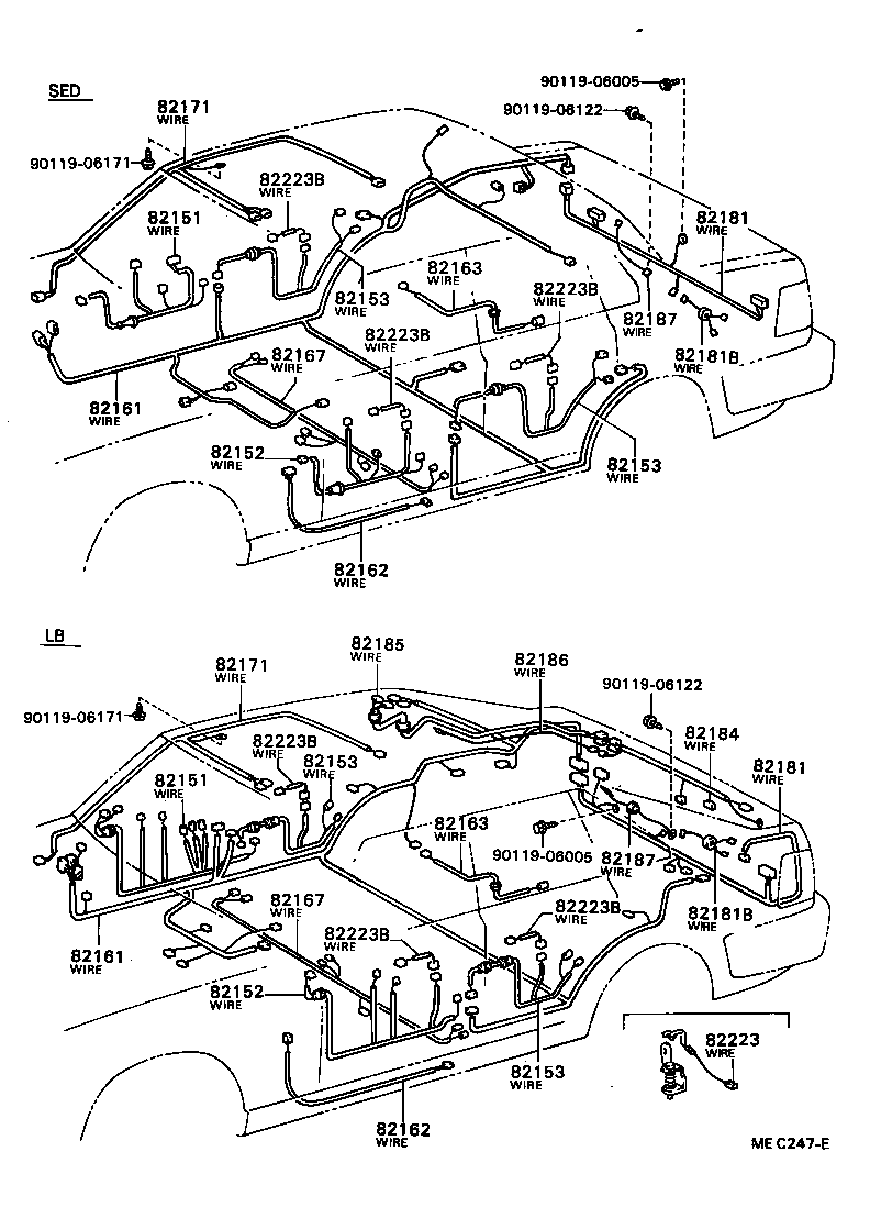 82122-32050 WIRE, ENGINE, NO.2 product image