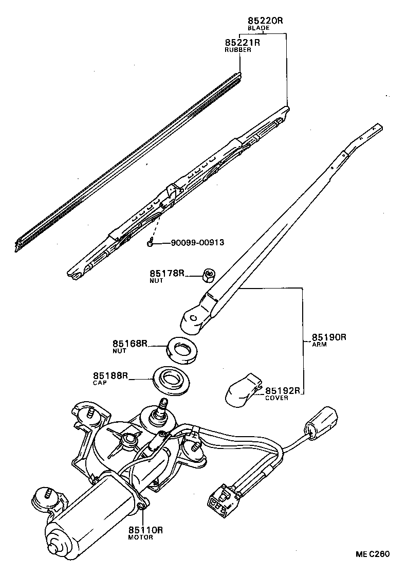 90179-06115 NUT (FOR REAR WIPER ARM SETTING) product image