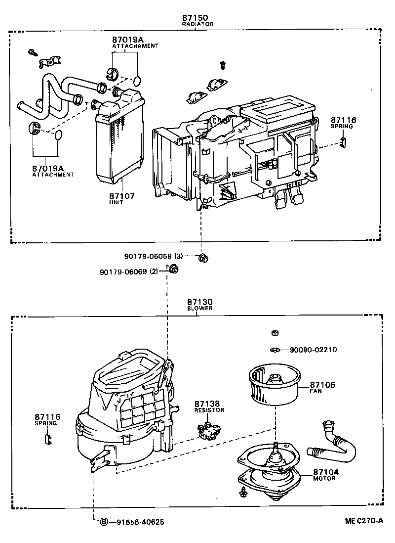 87150-32011 RADIATOR ASSY, HEATER product image