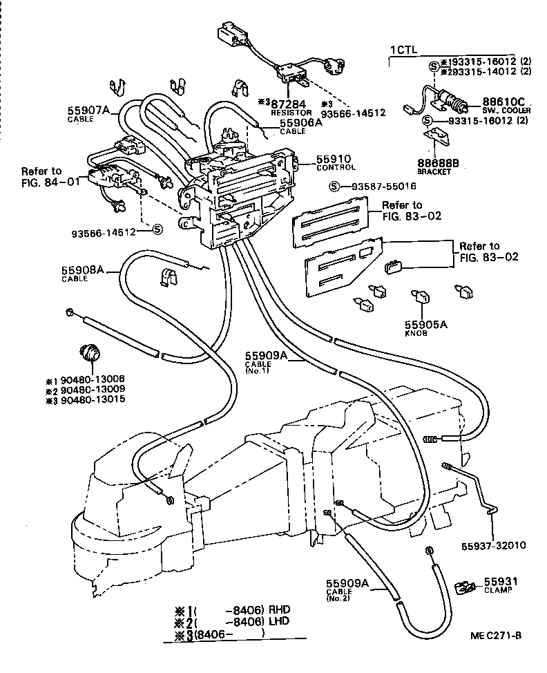 55910-32010 CONTROL ASSY, HEATER OR BOOST VENTILATOR product image