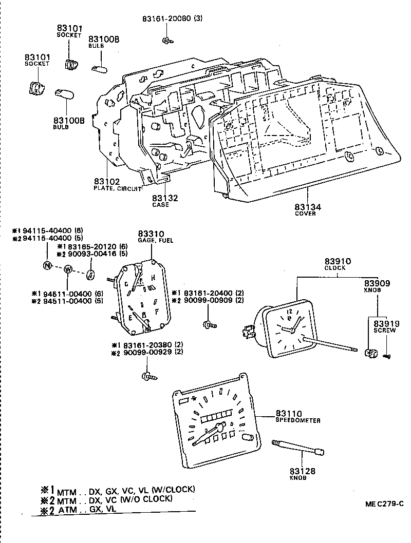 83131-16110 DIAL, METER, NO.1 product image
