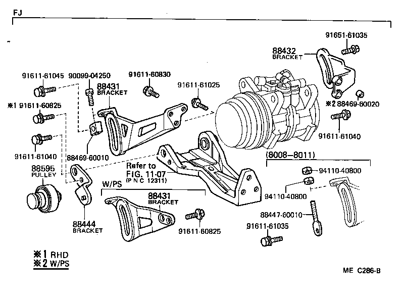 88304-60010 CYLINDER SUB-ASSY, COOLER COMPRESSOR product image