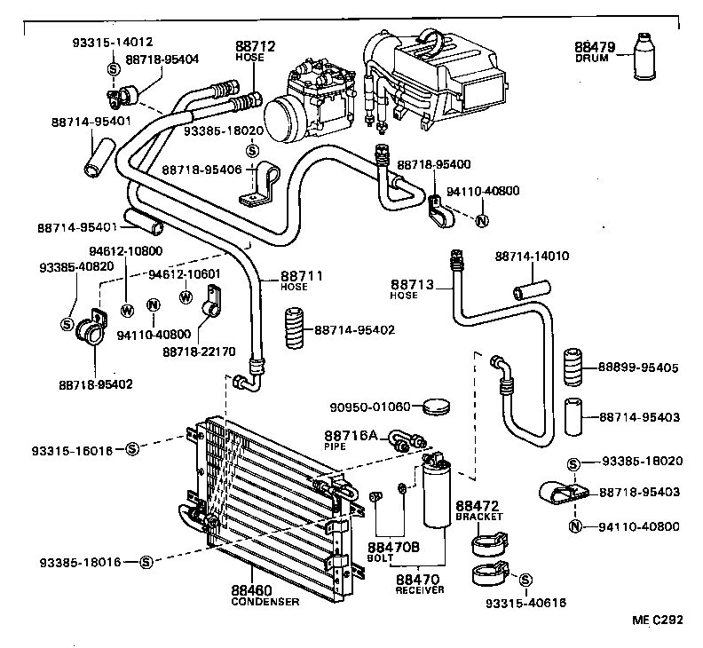 88688-95412 BRACKET, COOLER CONDENSER, NO.4 product image