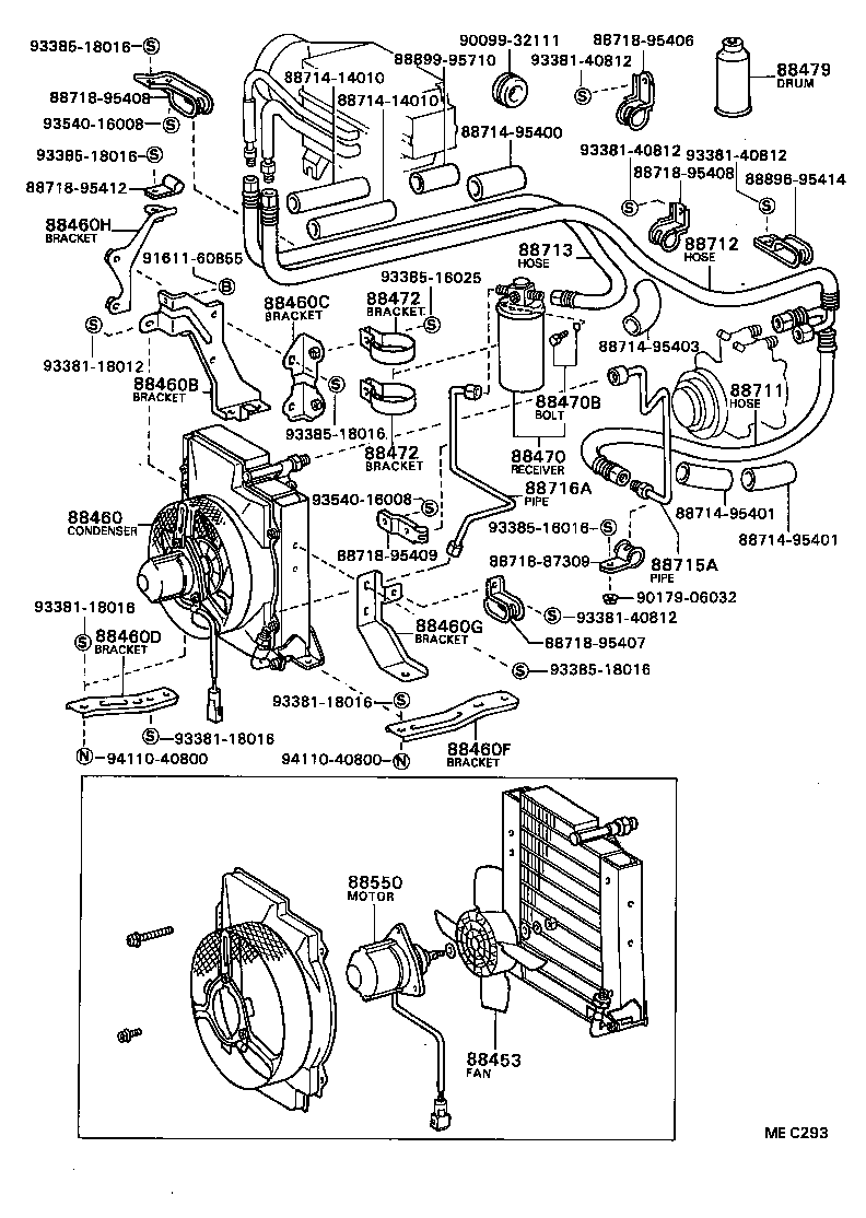 88460-95401 CONDENSER ASSY, COOLER product image