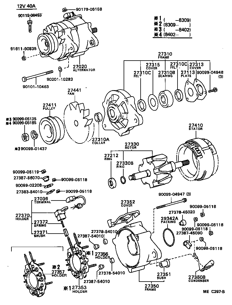 27020-64050 ALTERNATOR ASSY product image