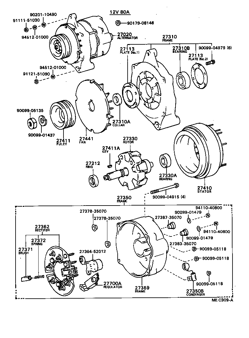 27060-52012 ALTERNATOR ASSY product image