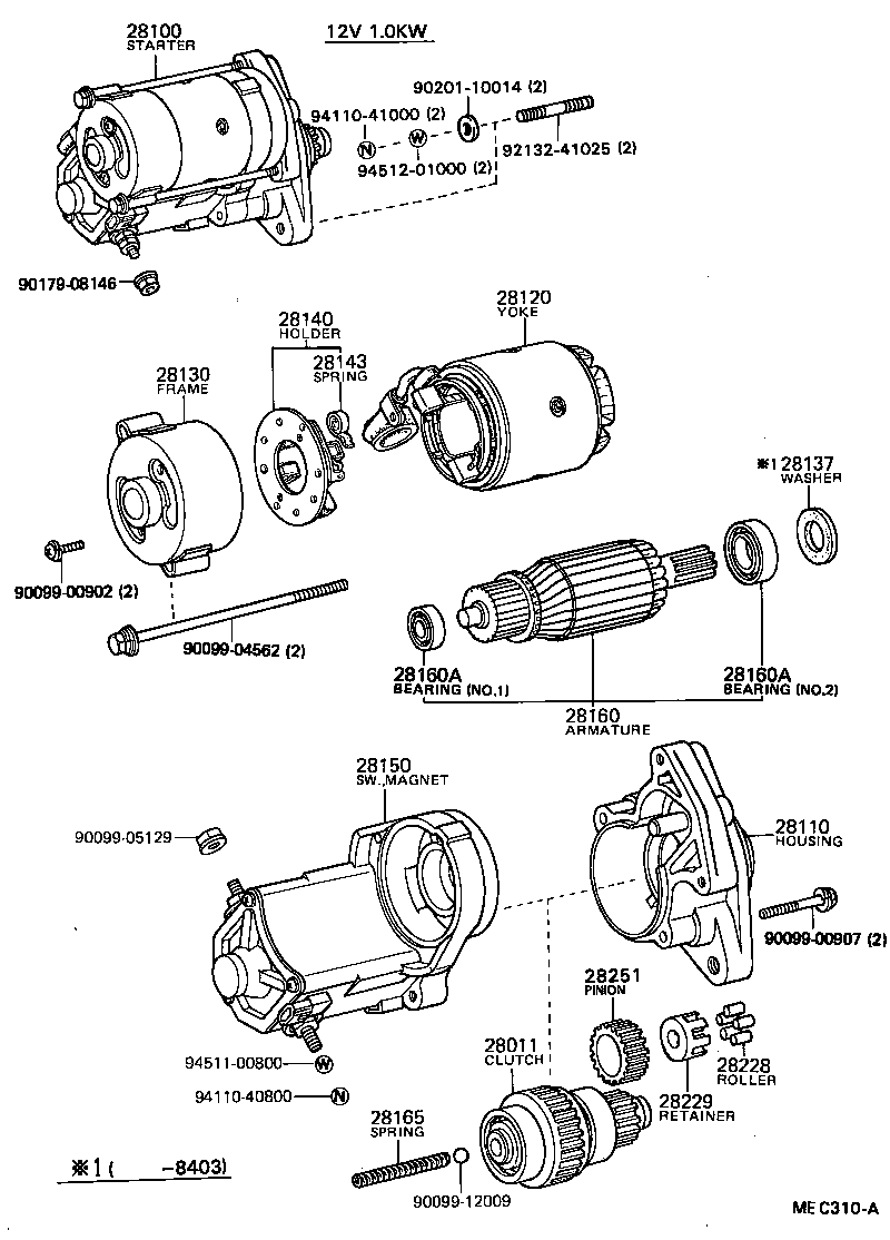 28150-51040 SWITCH ASSY, MAGNET STARTER product image