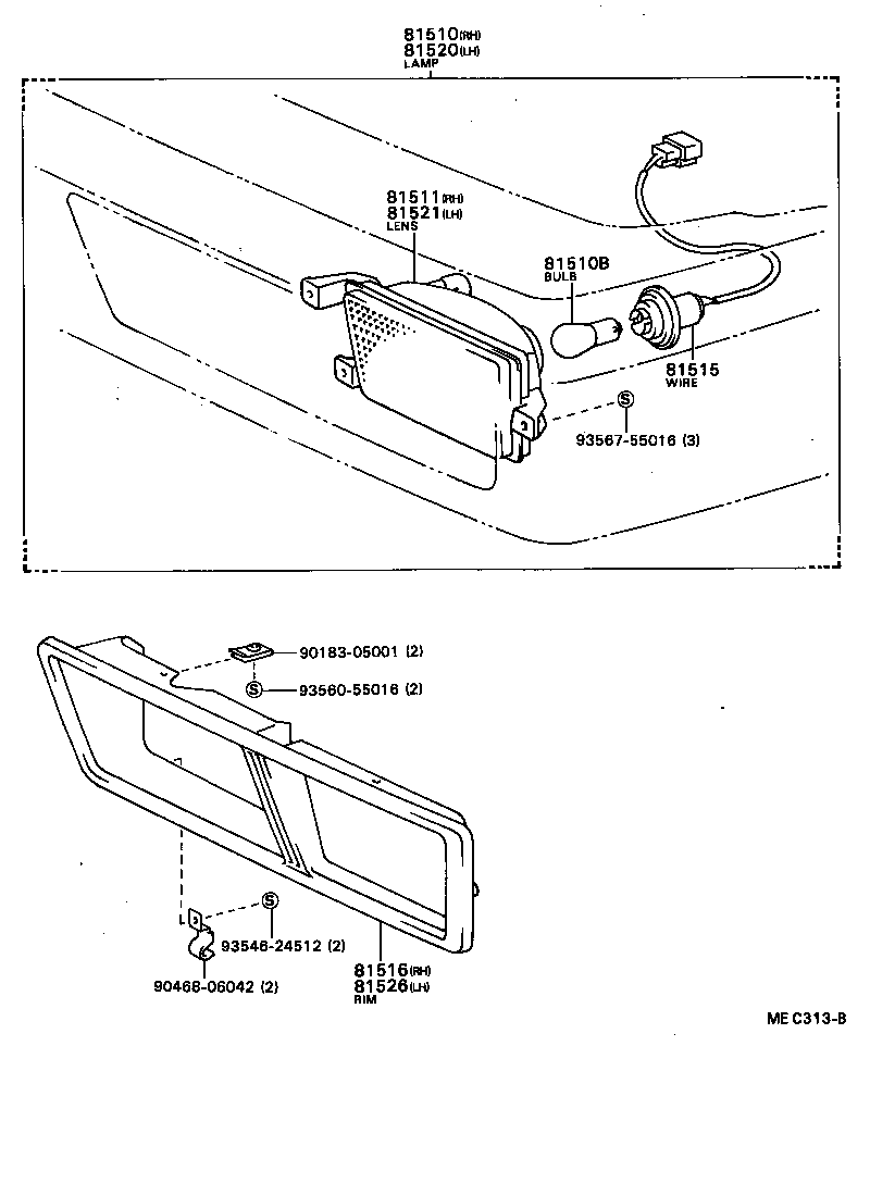 81520-49015 LAMP ASSY, FRONT TURN SIGNAL, LH product image