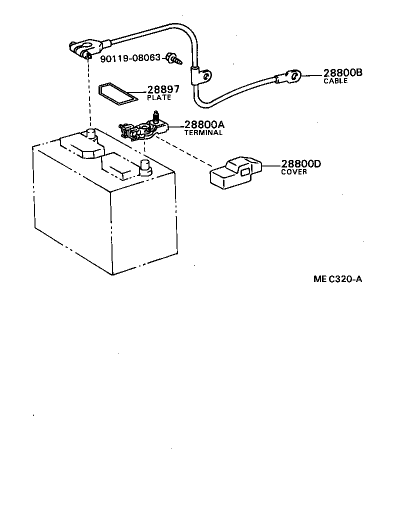 90982-02245 CABLE, BATTERY TO GROUND product image