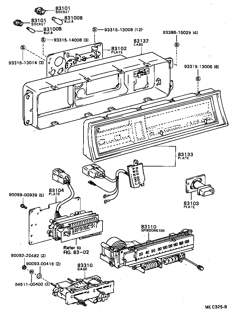 83132-40010 CASE, COMBINATION METER product image
