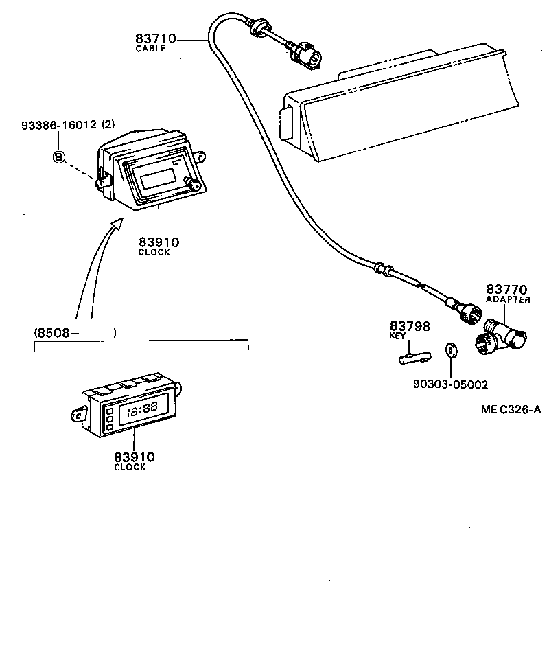 83132-40010 CASE, COMBINATION METER product image