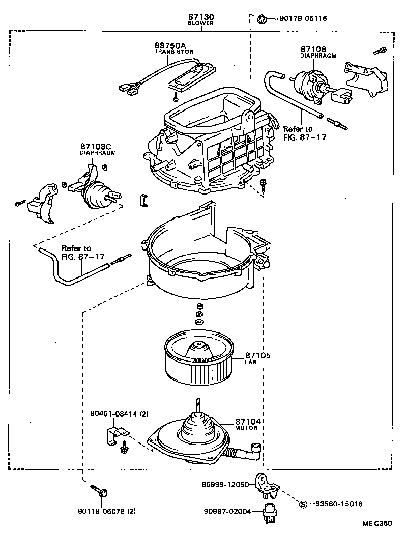 87104-40010 MOTOR SUB-ASSY, HEATER BLOWER product image