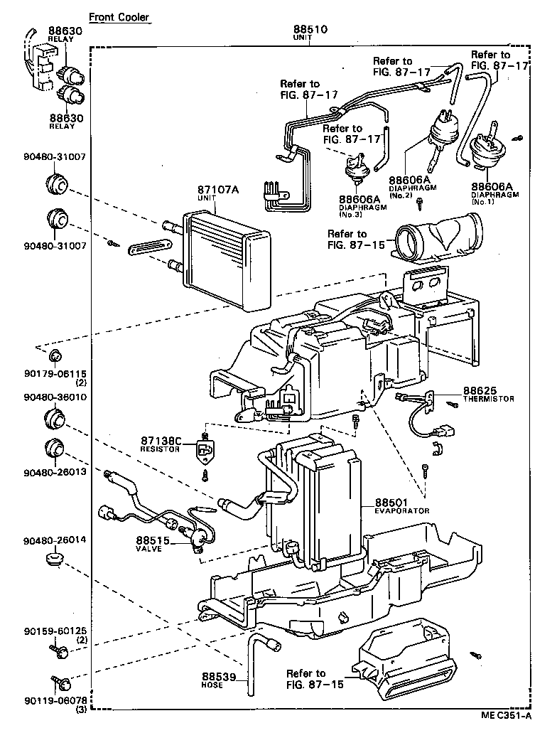 87108-40040 DIAPHRAGM SUB-ASSY, COOLER product image