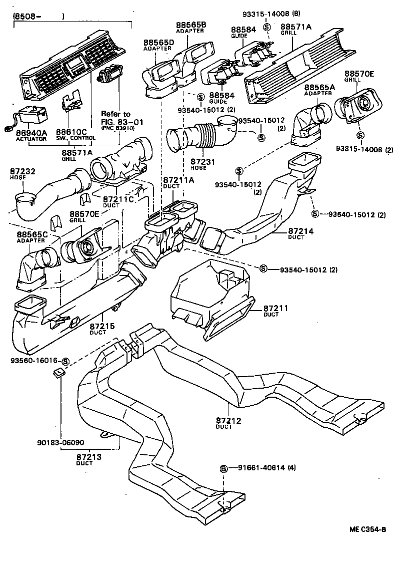 87232-40060 HOSE, HEATER DEFROSTER, LH product image