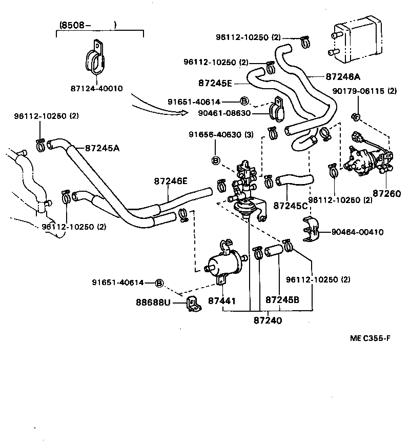 87240-40072 VALVE ASSY, HEATER WATER product image