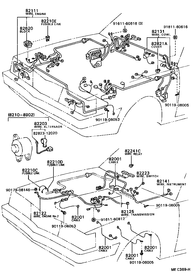82122-20150 WIRE, ENGINE, NO.2 product image
