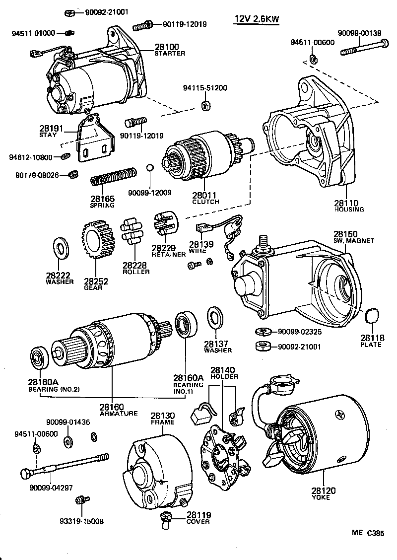28150-54130 SWITCH ASSY, MAGNET STARTER product image