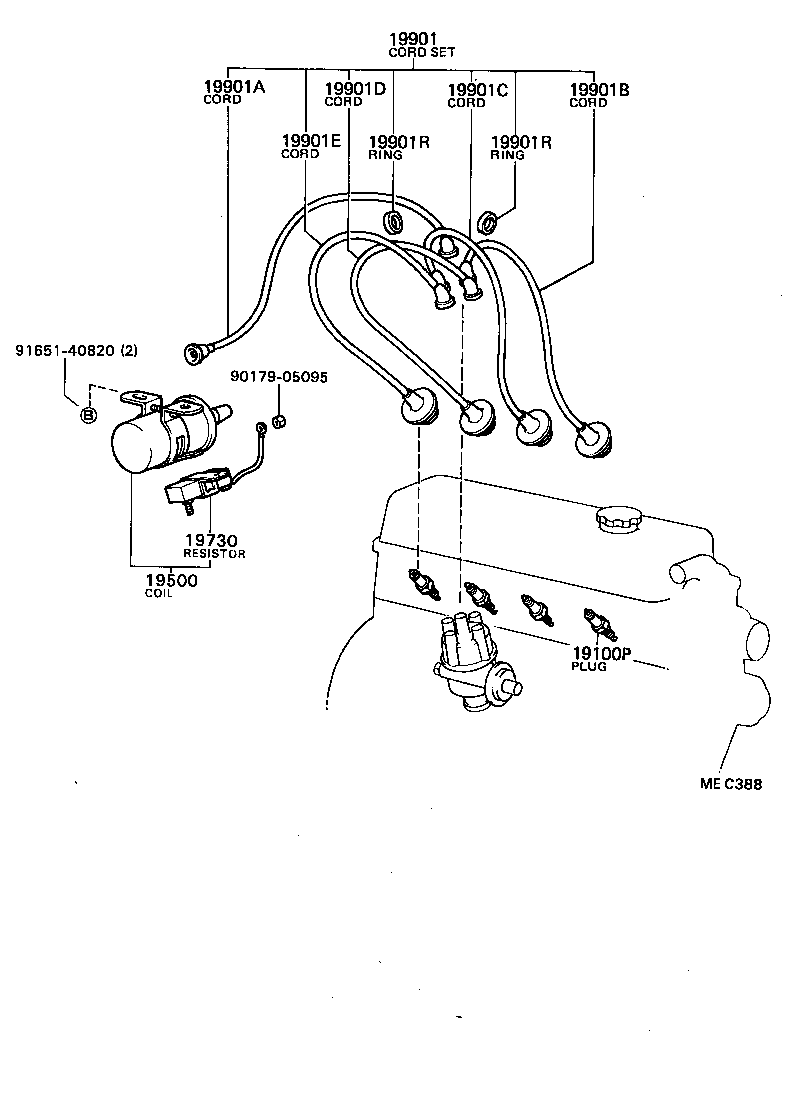 90919-04039 RESISTOR, IGNITION COIL product image