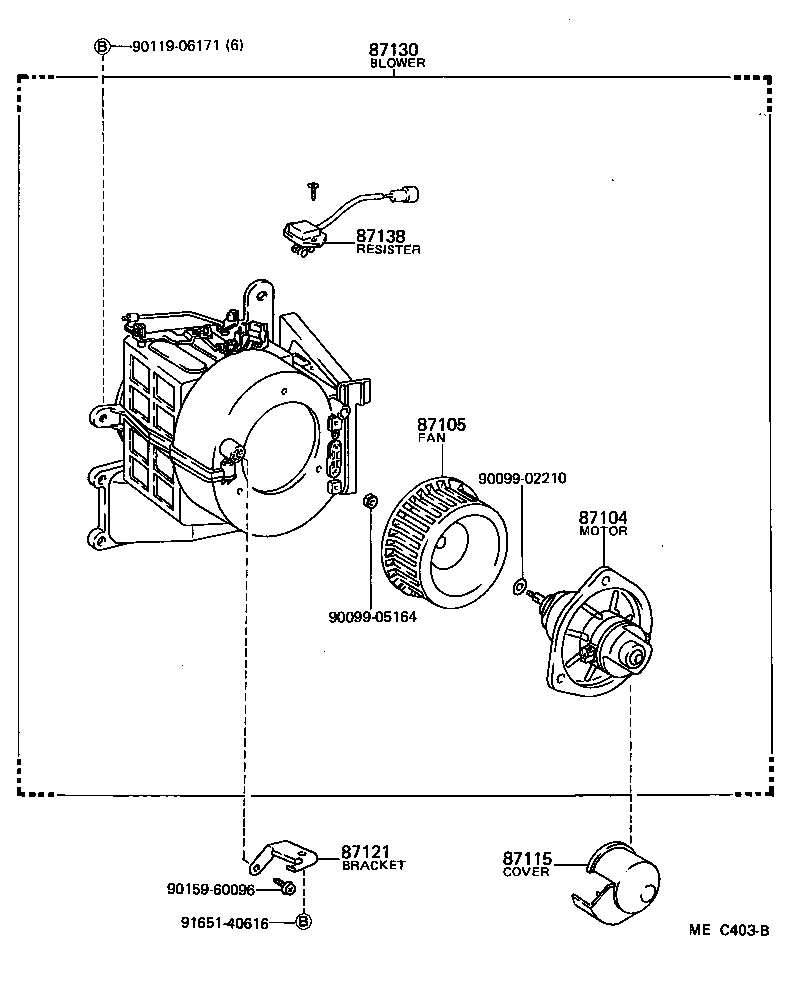87107-95403 UNIT SUB-ASSY, HEATER RADIATOR product image