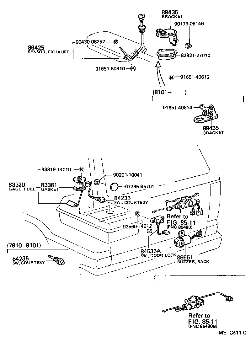 83320-29645 GAGE ASSY, FUEL SENDER product image