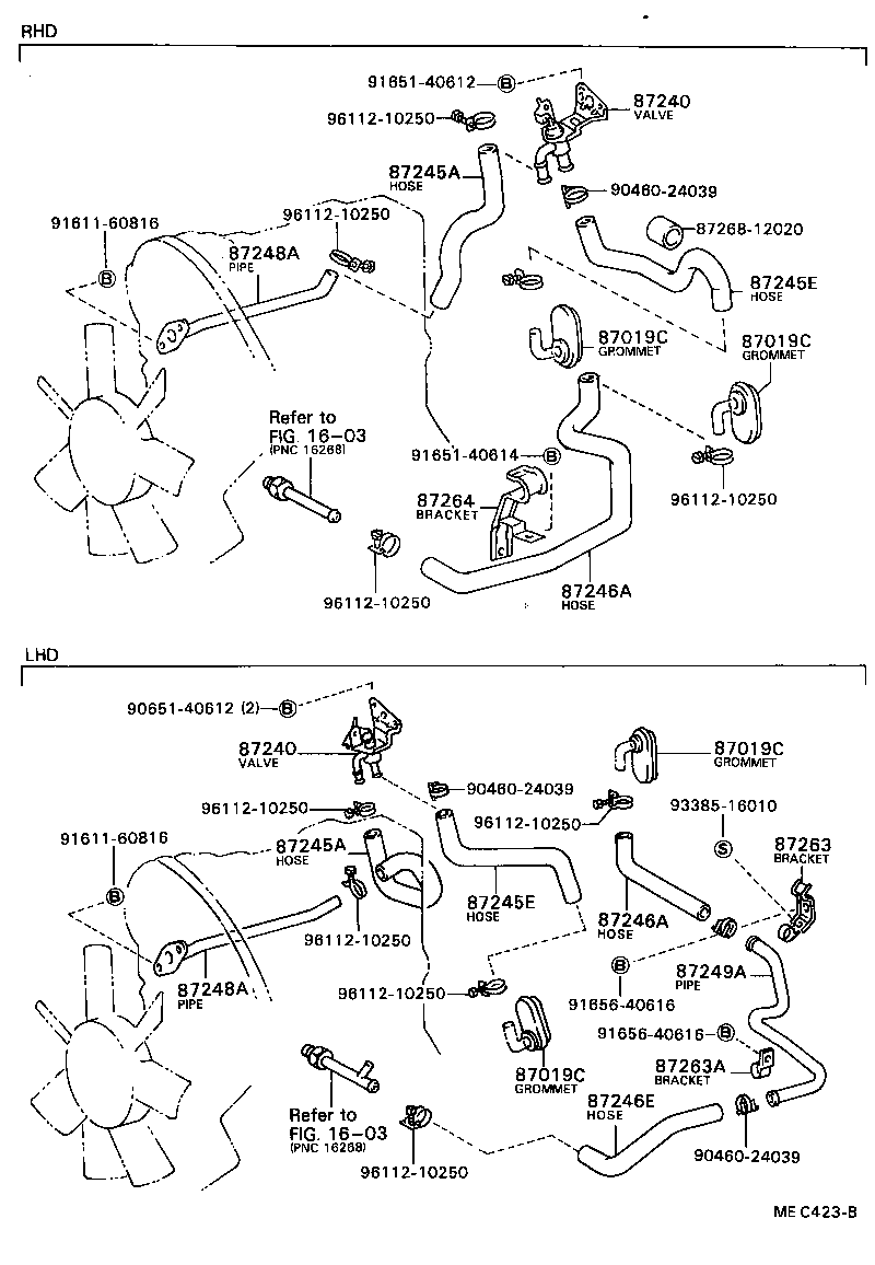 87251-14010 JOINT OR UNION, FRONT HEATER HOSE THROUGH OR INLET VALVE product image