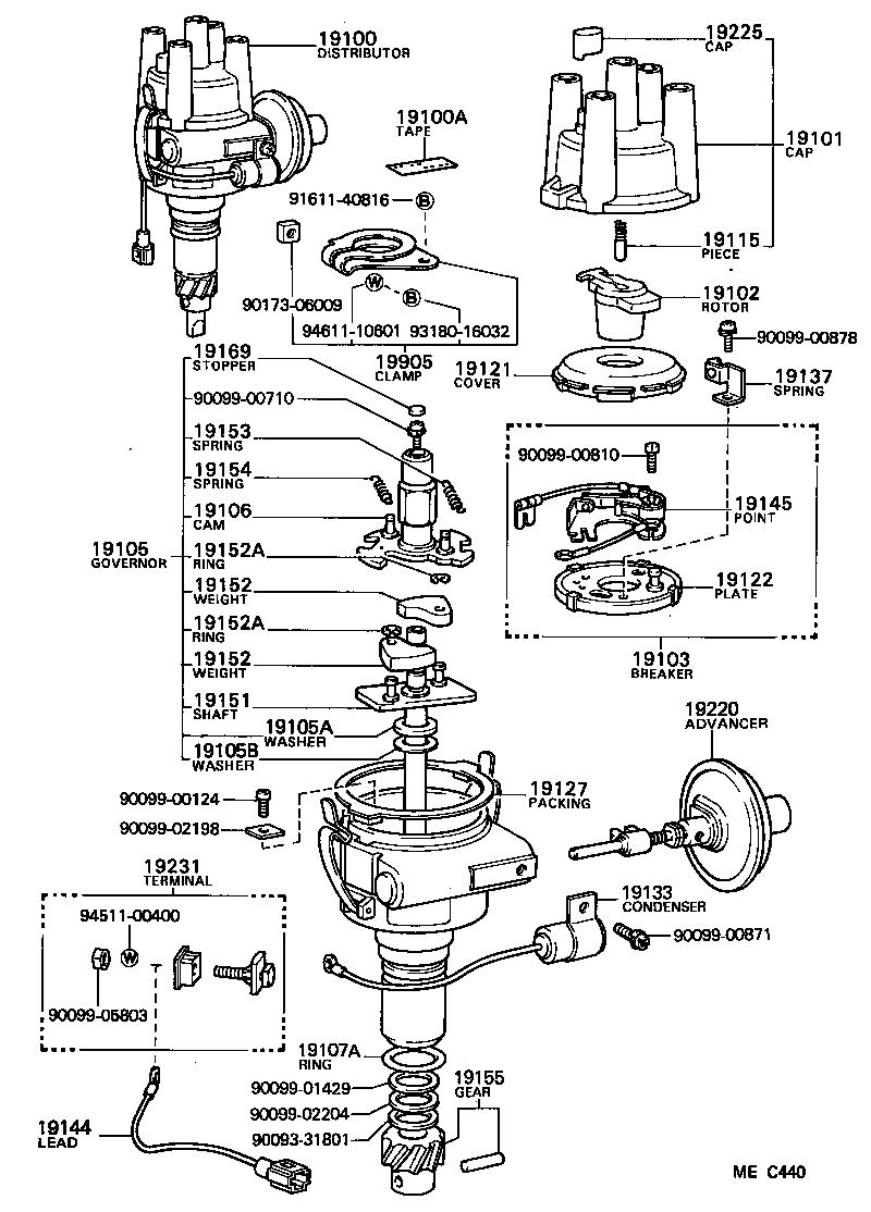 19100-31180 DISTRIBUTOR ASSY product image