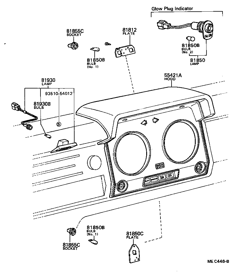 81930-95403 LAMP ASSY, HEATER CONTROL INDICATOR, NO.1 product image