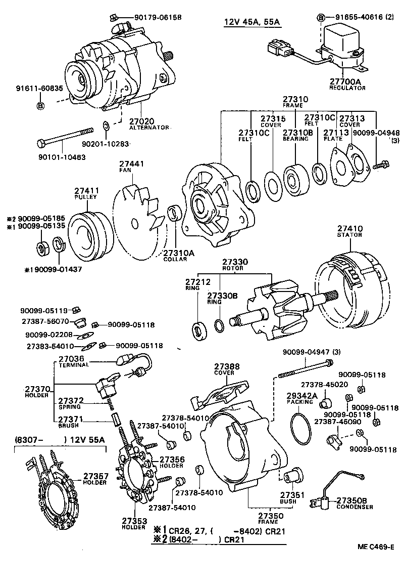27020-64110 ALTERNATOR ASSY product image