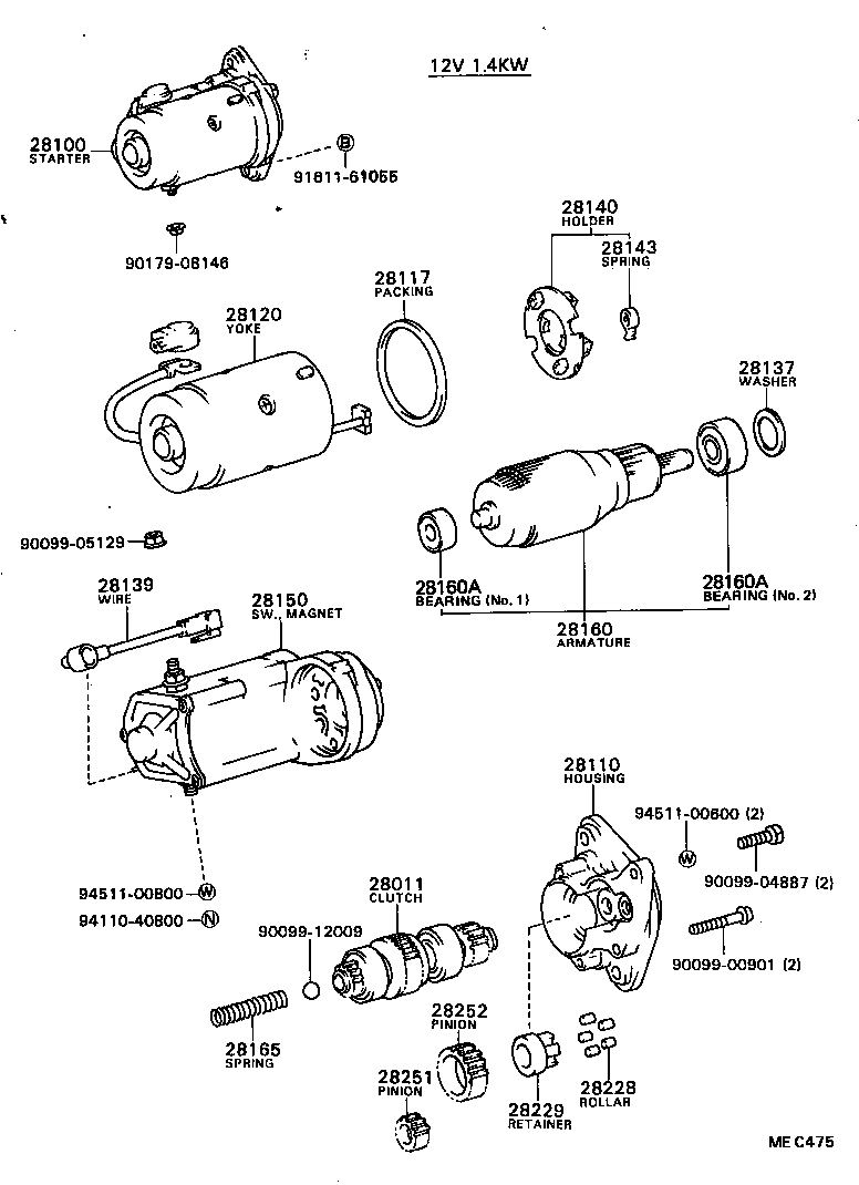 28100-72090 STARTER ASSY product image
