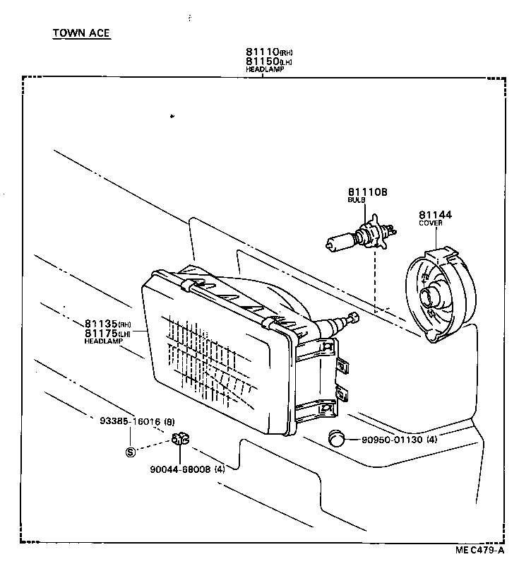 81150-80280 HEADLAMP ASSY, LH product image