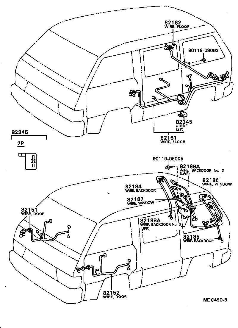 82124-87014 WIRE, ENGINE, NO.4 product image