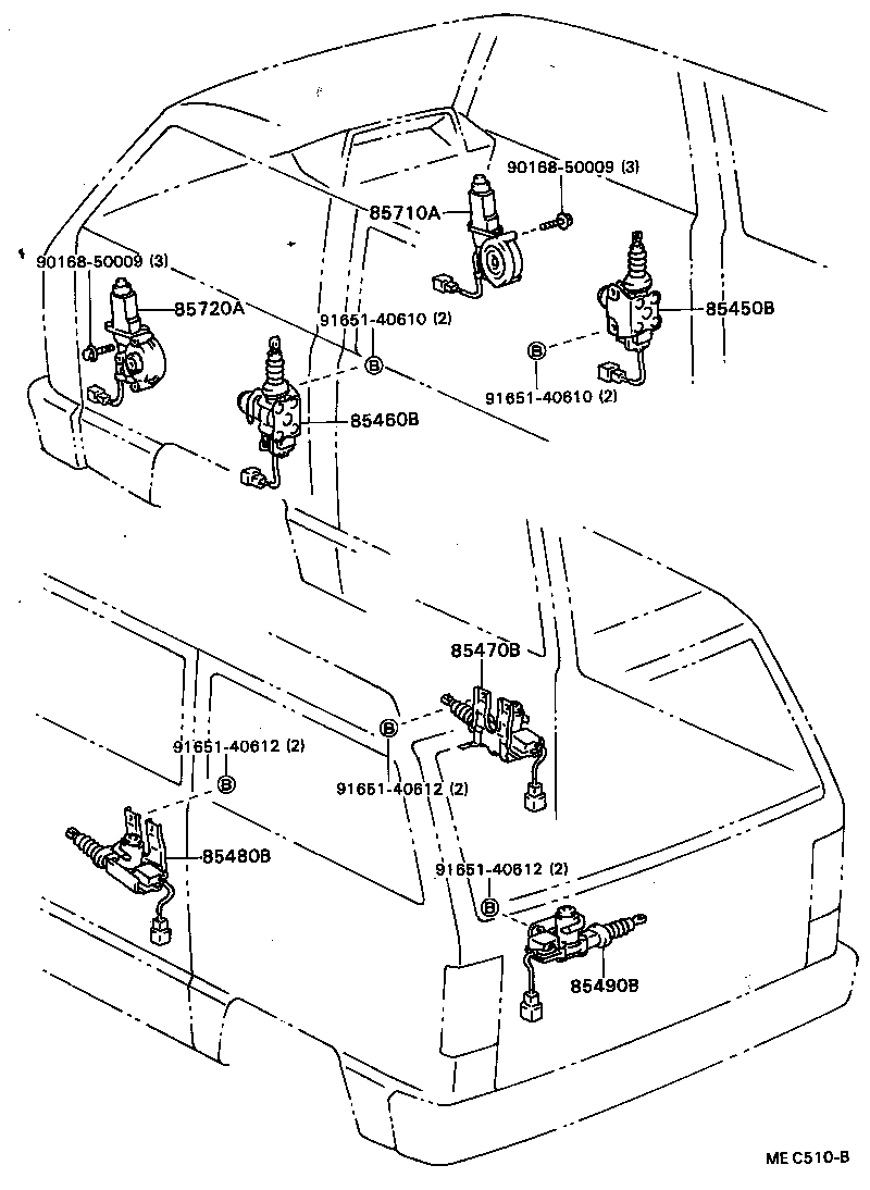 85480-87001 MOTOR ASSY, DOOR CONTROL, REAR LH product image