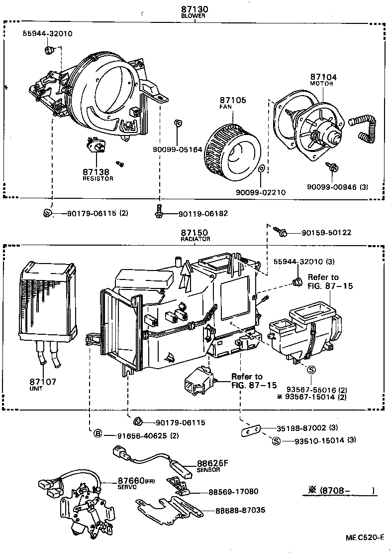 87126-95D00 CLAMP, HEATER CONTROL product image