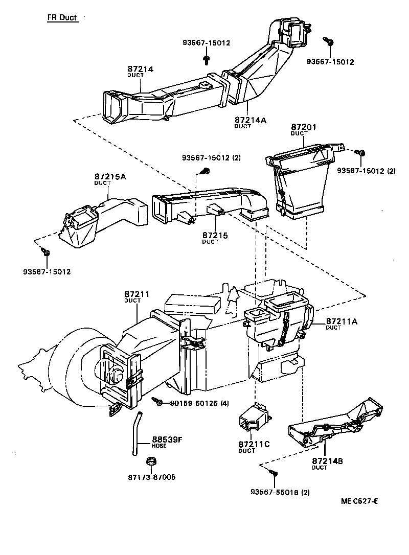 87202-87003 DUCT, HEATER AIR product image