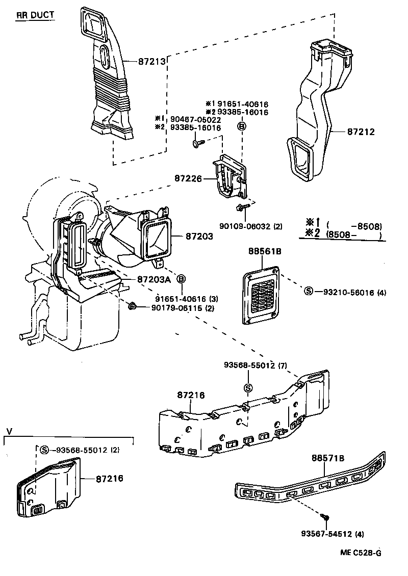 87202-87003 DUCT, HEATER AIR product image