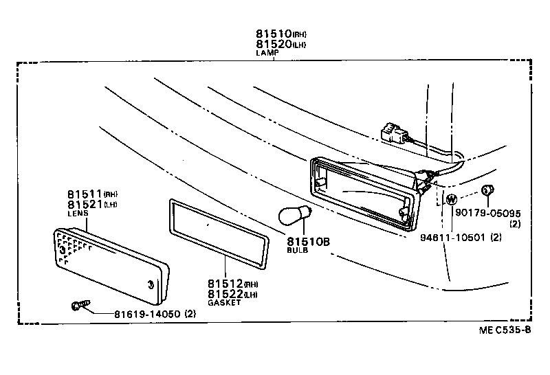81511-87012 LENS, FRONT TURN SIGNAL LAMP, RH product image
