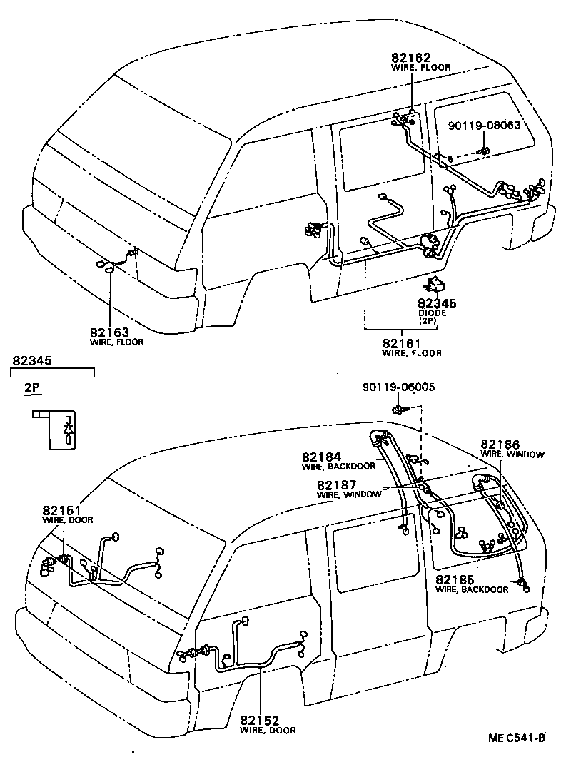 82122-87007 WIRE, ENGINE, NO.2 product image