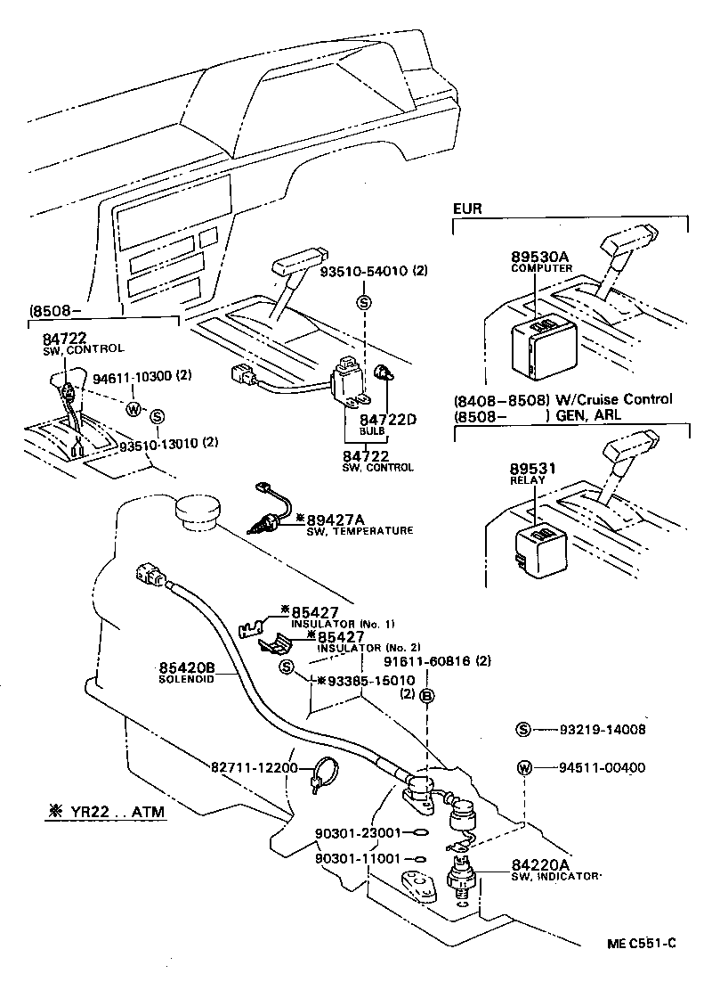 89530-28070 COMPUTER ASSY, TRANSMISSION CONTROL product image