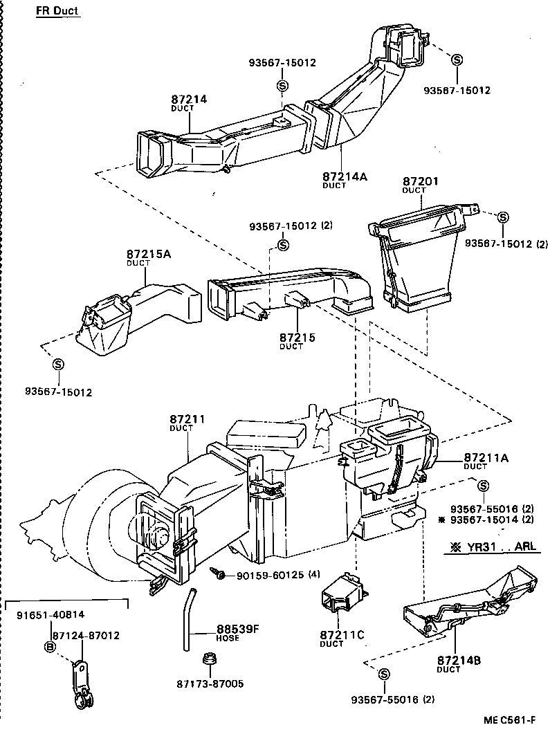 55086-87002 DUCT SUB-ASSY, AIR, NO.1 product image